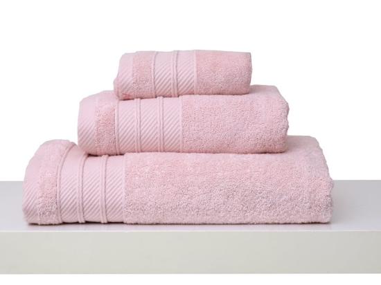 Πετσέτα Με Φάσα Soft Pink Anna Riska Προσώπου 50x100cm 100% Βαμβάκι