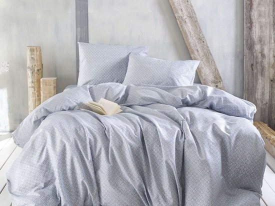 Σεντόνι Next Σετ 4Τμχ Porsia Blue Rythmos Υπέρδιπλο 230x260cm Βαμβάκι-Πολυέστερ