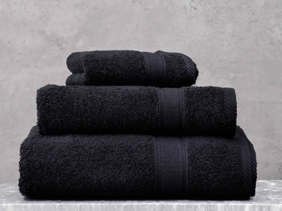 Πετσέτα Illusion Σετ 5τμχ Black Ρυθμός Σετ Πετσέτες 70x140cm 100% Βαμβάκι