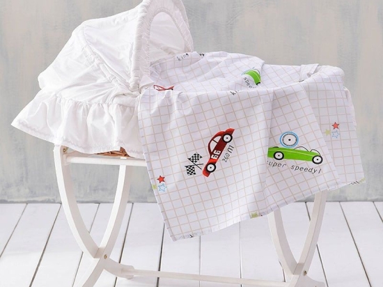 Σεντόνι Βρεφικό Nascar Multi Ρυθμός Λίκνου 80x110cm 100% Βαμβάκι