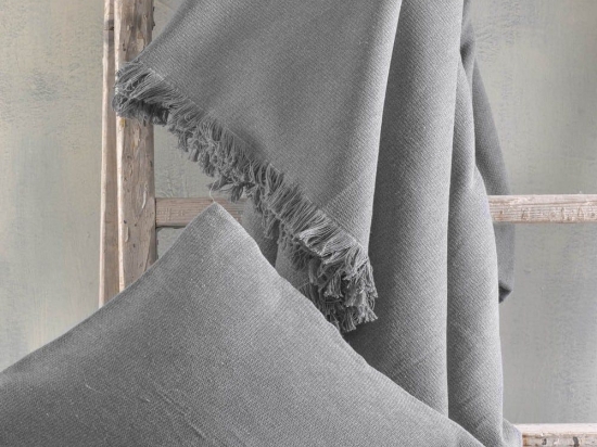 Ριχτάρι Echo Dark Grey Ρυθμός Πολυθρόνα 160x180cm Βαμβάκι-Πολυέστερ