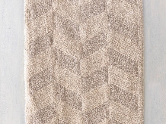 Ταπέτο Μπάνιου Manila 01 Beige Ρυθμός 60Χ90 100% Βαμβάκι