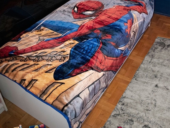 Κουβέρτα Παιδική Βελουτέ Disney Spiderman 511 Digital Print Dim Μονό 160x220cm 100% Βαμβάκι