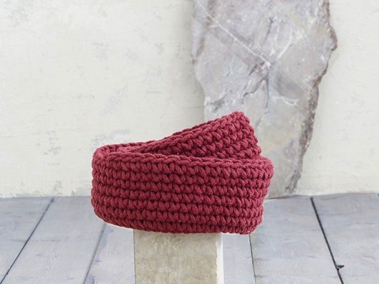 Καλάθι 23x14 - Panier Red Nima Βαμβάκι-Πολυέστερ