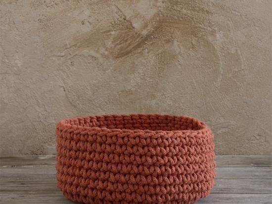 Καλάθι 28x15 Panier Deep Orange Nima Βαμβάκι-Πολυέστερ