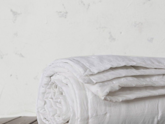 Κουβερλί Linen White Nima King Size 240x260cm Λινό