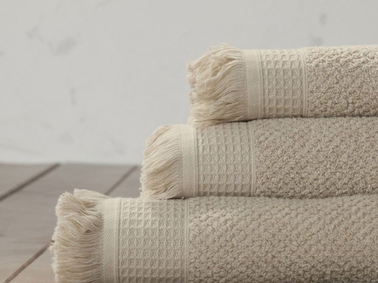 Πετσέτα Dorinda Beige Nima Σώματος 90x150cm 100% Βαμβάκι