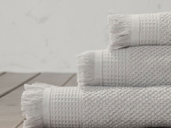 Πετσέτα Dorinda Light Grey Nima Σώματος 90x150cm 100% Βαμβάκι