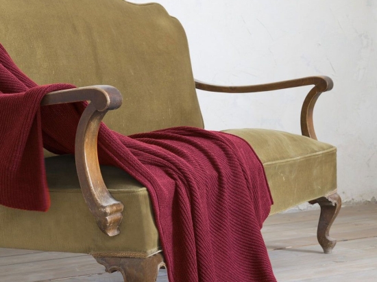 Ριχτάρι-Κουβέρτα Καναπέ Pile Red Nima 130X170 Μαλλί-Πολυέστερ