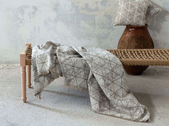 Ριχτάρι Swank Taupe Nima Διθέσιο 180x240cm Βαμβάκι-Πολυέστερ