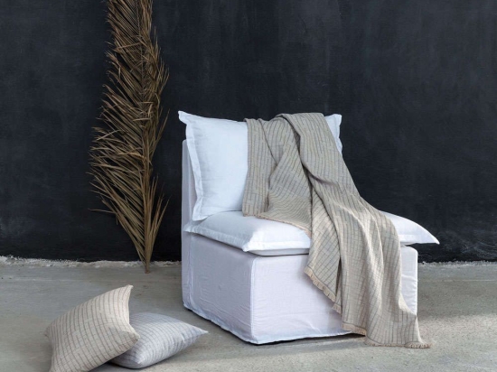 Διακοσμητικό Μαξιλάρι (Με Γέμιση) - Evenness Beige Nima 45X45 Βαμβάκι-Πολυέστερ