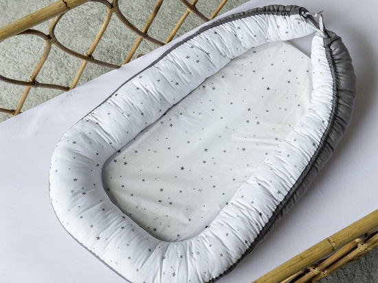 Φωλιά Βρεφική Baby Nest Grey Nima 100% Βαμβάκι