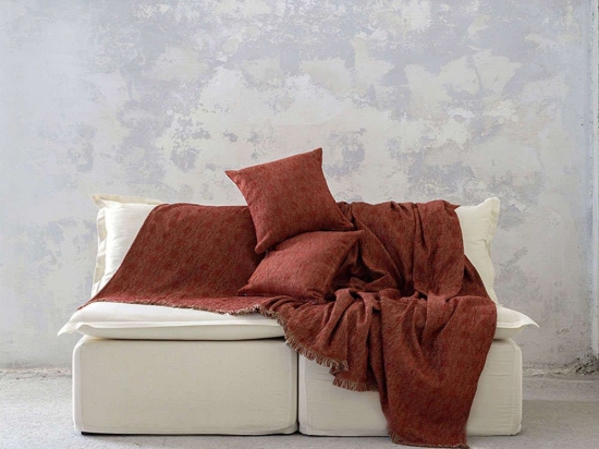Ριχτάρι Cuadro Terracotta Nima Τριθέσιο 180x300cm Ακρυλικό-Πολυέστερ