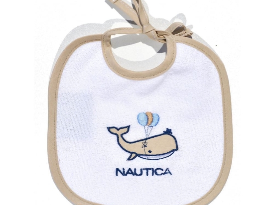 Σαλιάρα Πετσετέ Αδιάβροχη 46-6740-1/940 Beige Nautica 19x20cm 100% Βαμβάκι