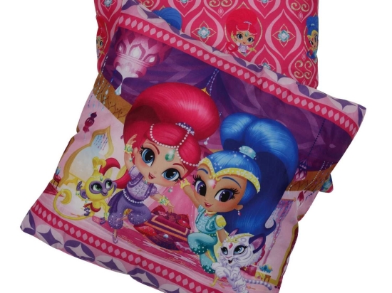 Διακοσμητικό Μαξιλάρι Παιδικό 5502 Shimmer & Shine Fuchsia-Purple Das Baby 40Χ40 40x40cm Πολυέστερ