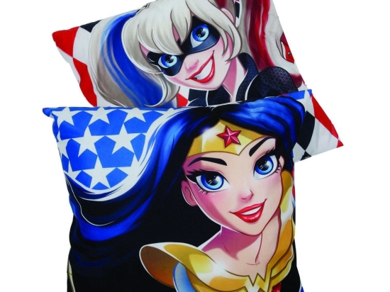 Διακοσμητικό Μαξιλάρι Παιδικό 5504 Super Hero Girls Red-Blue Das Baby 40Χ40 40x40cm Πολυέστερ