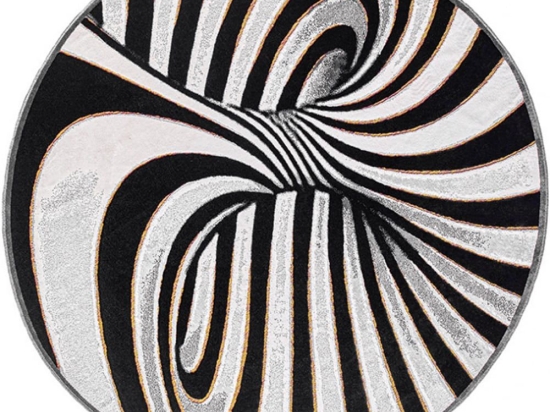 Χαλί Gabrielle 1040K/Q13 Round Black-White Carpet Couture 195X195cm Round