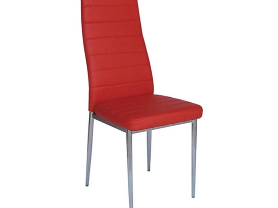 Καρέκλα Aliana Red Χρωμίου 11-1448 41X50X96cm Μέταλλο,Τεχνόδερμα