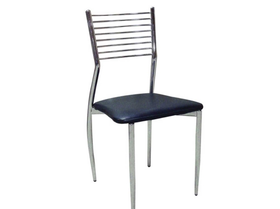 Καρέκλα Evita Black 11-1222 44X43X85cm Μέταλλο,Τεχνόδερμα