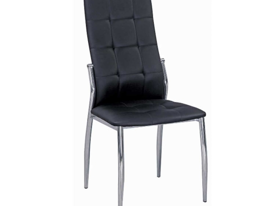 Καρέκλα Erina Black 11-1537 44X55X100cm Μέταλλο,Τεχνόδερμα