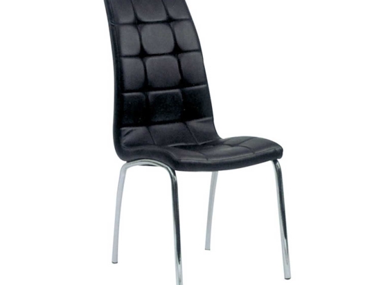 Καρέκλα Spirit Black Σετ 4τμχ 11-1524 42X57X99cm Μέταλλο,Τεχνόδερμα