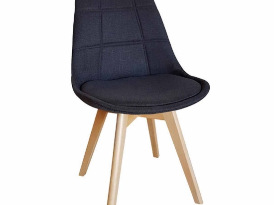 Καρέκλα Bianca Dark Grey 10-0087  56X50X84cm Ξύλο,Ύφασμα
