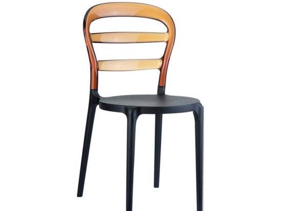 Καρέκλα Bibi Black-Amber 32-0042  42X50X85cm Siesta PC,PP