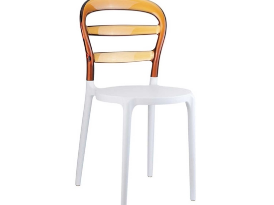 Καρέκλα Bibi White-Amber 32-0046  42X50X85cm Siesta PC,PP