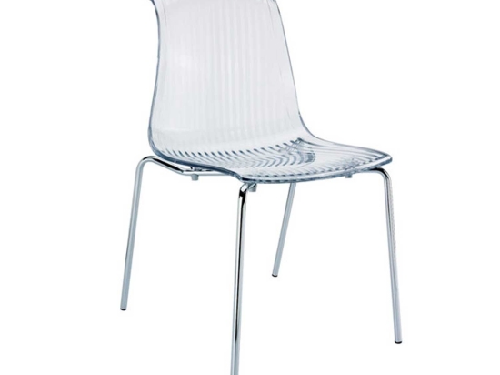 Καρέκλα Allegra Clear 32-0068  50X54X84cm Siesta Μέταλλο,Πολυπροπυλένιο