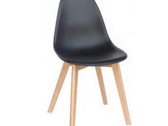 Καρέκλα Loft Plus Black 10-0095 46X53X85cm Ξύλο,Πολυπροπυλένιο