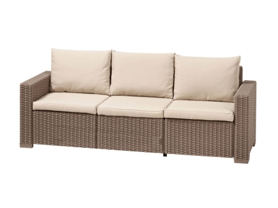 Καναπές Τριθέσιος California K/D 53-0450 Cappucino Siesta Τριθέσιος