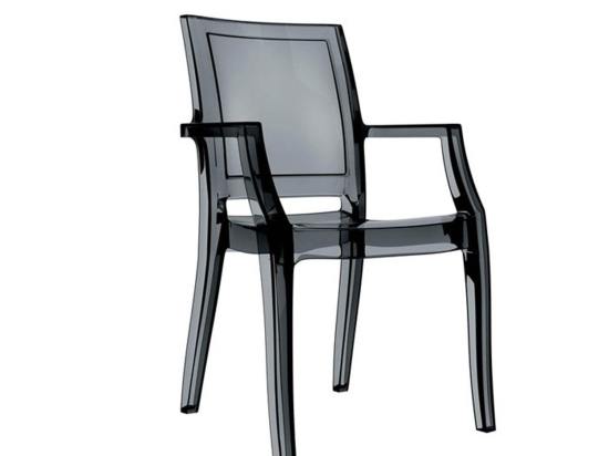 Πολυθρόνα Arthur Black Transparent 32-0090 56X60X45/91cm Siesta Acrylic