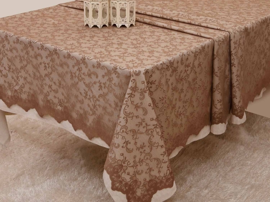 Τραβέρσα Σετ 2τμχ. 2331 Beige Anna Riska 45Χ155 45x155cm Βαμβάκι-Πολυέστερ