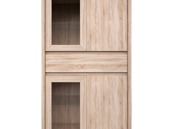 Βιτρίνα Norton 87χ40χ153,5 cm TO-NORWIT2D2W1S Μελαμίνη,Γυαλί