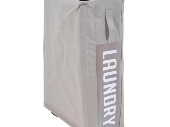 Καλάθι Απλύτων 805068 40Lt 19x39x60cm Sand-Beige Ankor Ύφασμα