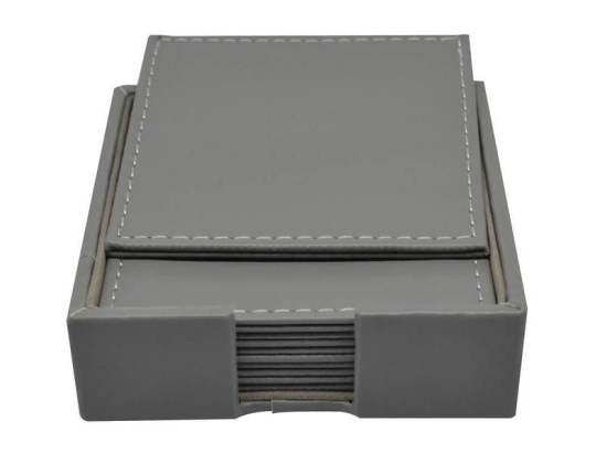 Σουβέρ Με Βάση Σετ 6Τμχ 802784 10cm Grey Ankor Τεχνόδερμα