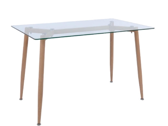 Τραπέζι Olsen EM740 120X70X75 cm Μέταλλο,Γυαλί
