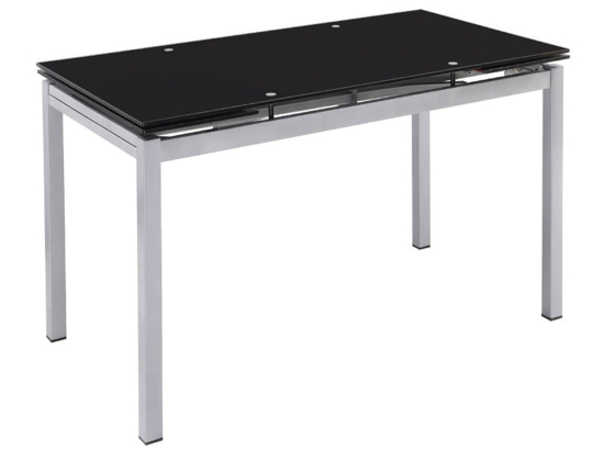 Τραπέζι Blossom EM981 110+(30+30)X70x76 cm Μέταλλο,Γυαλί