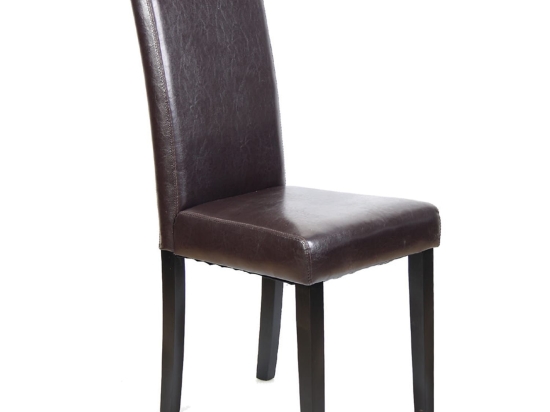 Καρέκλα Maleva-L Brown E1207 42X56X93 cm Σετ 2τμχ Ξύλο,Τεχνόδερμα