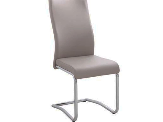 Καρέκλα Benson Cappucino EM931,2 46X52X97 cm Σετ 4τμχ Μέταλλο,Τεχνόδερμα