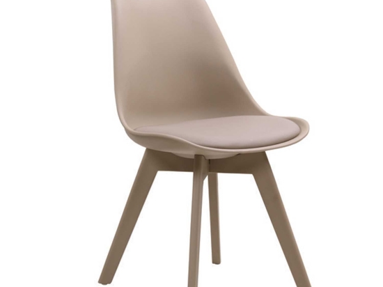Καρέκλα Martin-II Tortora ΕΜ137,9 52X49X82 cm Σετ 2τμχ Πολυπροπυλένιο,Τεχνόδερμα