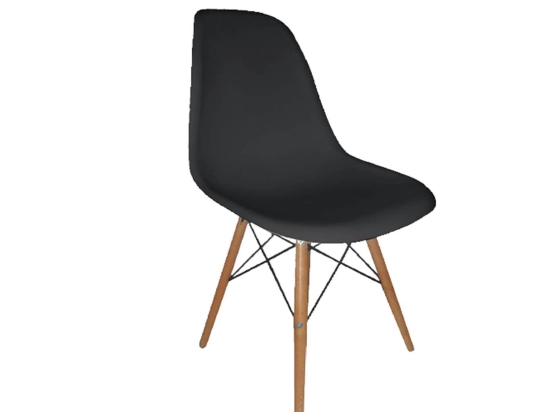 Καρέκλα Art Wood Black  EM123.2P  46X53X81 cm Σετ 4τμχ Πολυπροπυλένιο