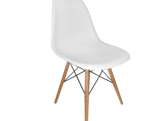 Καρέκλα Art Wood White  EM123.1P  46X53X81 cm Σετ 4τμχ Πολυπροπυλένιο