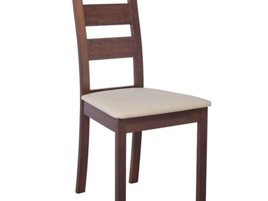 Καρέκλα Miller Ε782,3 45x52x97cm Walnut-Ecru Ξύλο,Τεχνόδερμα