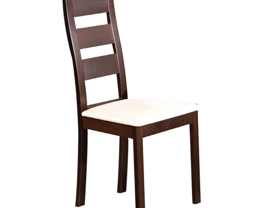 Καρέκλα Miller Ε782 45x52x97cm Σκ.Καρυδί-Εκρού Ξύλο,Τεχνόδερμα