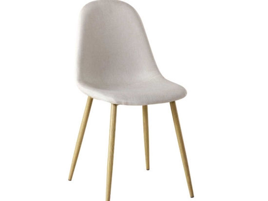 Καρέκλα Celina Beige ΕΜ907,4 45X54X87 cm Σετ 4τμχ Μέταλλο,Ύφασμα