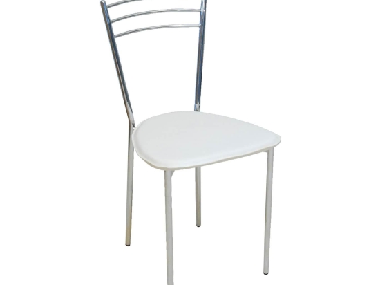 Καρέκλα Valetta Ecru ΕΜ936,1 40X41X81 cm Σετ 6τμχ Μέταλλο,Τεχνόδερμα