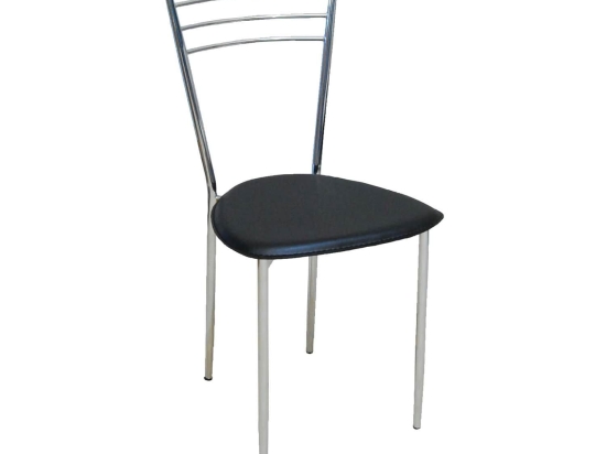 Καρέκλα Valetta Black ΕΜ936,2 40X41X81 cm Σετ 6τμχ Μέταλλο,Τεχνόδερμα