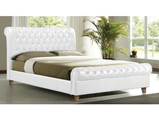 Κρεβάτι Harmony White E8052,1 240X169X104 cm Υπέρδιπλo Τεχνόδερμα