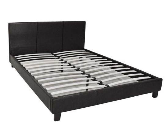 Κρεβάτι Wilton Brown Gloss E8055 213X157X89 cm Διπλό Τεχνόδερμα